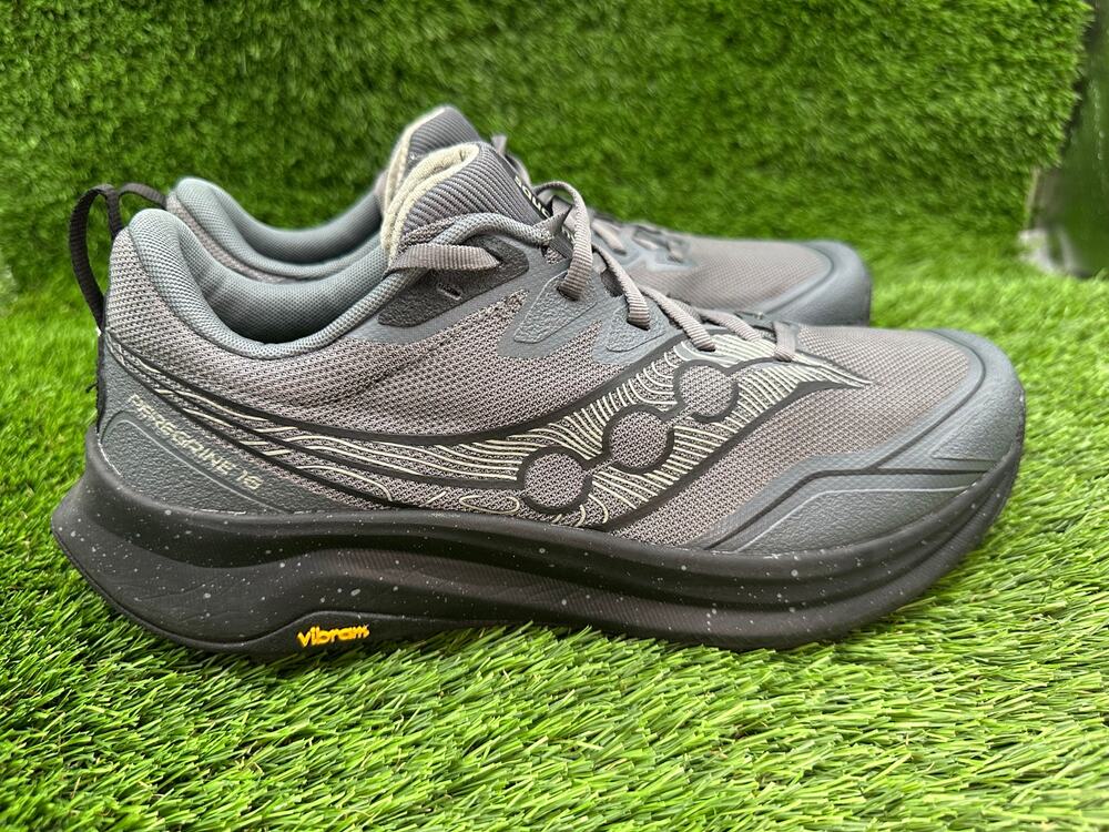 Saucony Peregrine 16 S21066-101 Athletic Sneaker Men 10 Gray Mesh Running Sports
